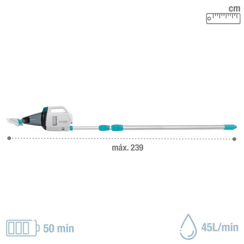 Aspirador de mano recargable para piscina INTEX ZR100, detalle