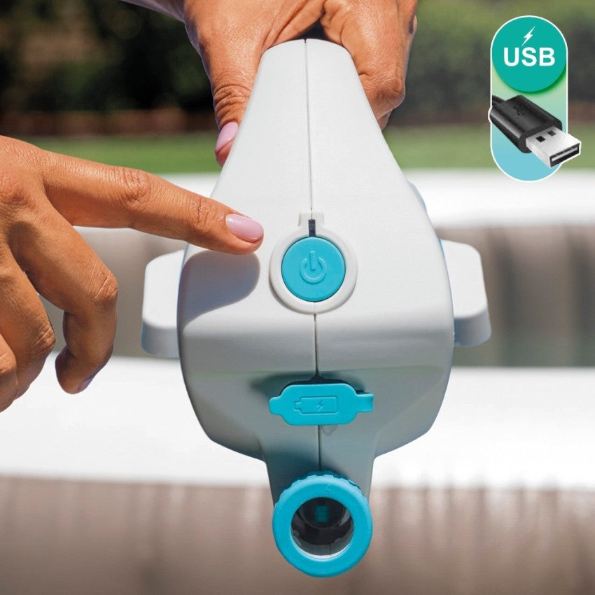 Aspirador de mano recargable para piscina INTEX ZR100, uso